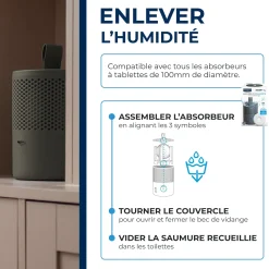 Absorbeur d'humidité + 1 tablette