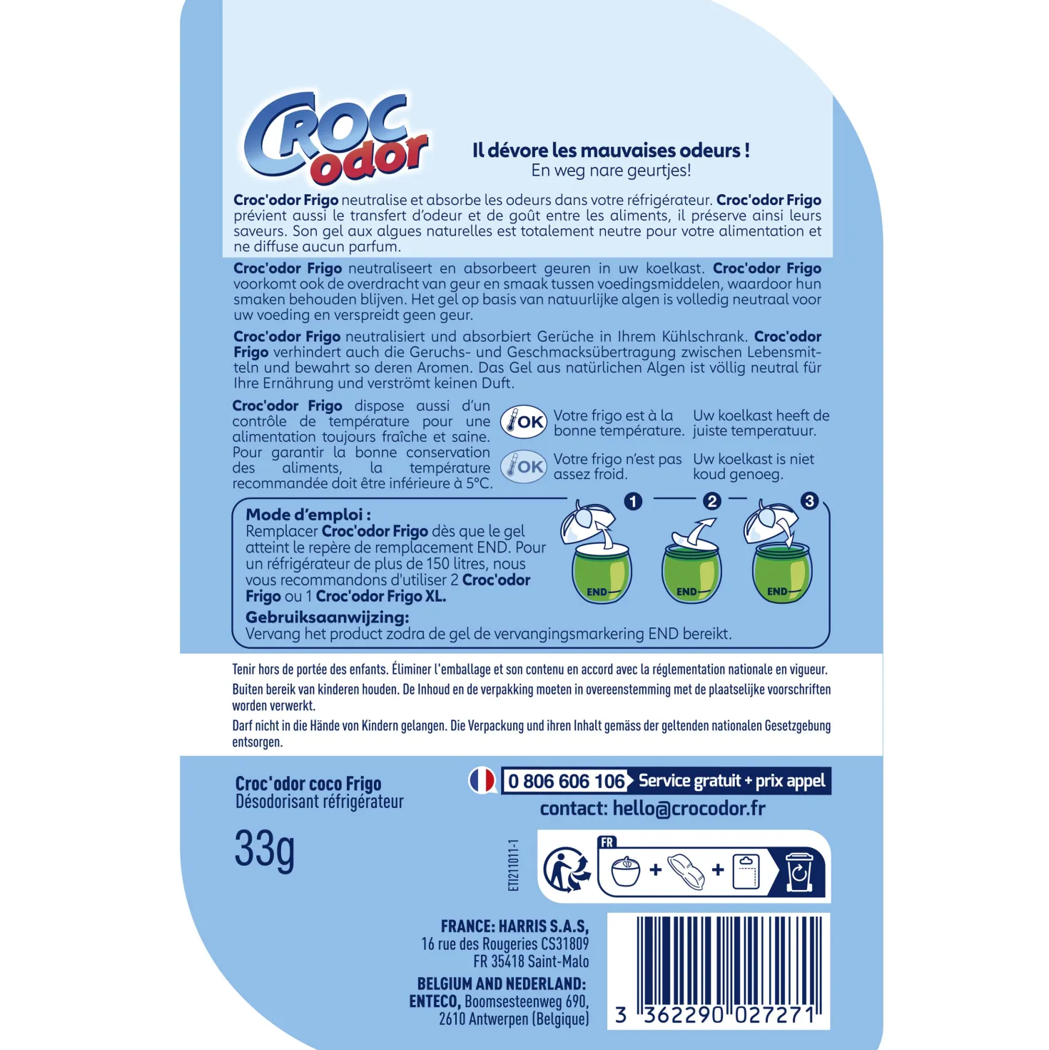 Absorbeur d'odeurs Frigo