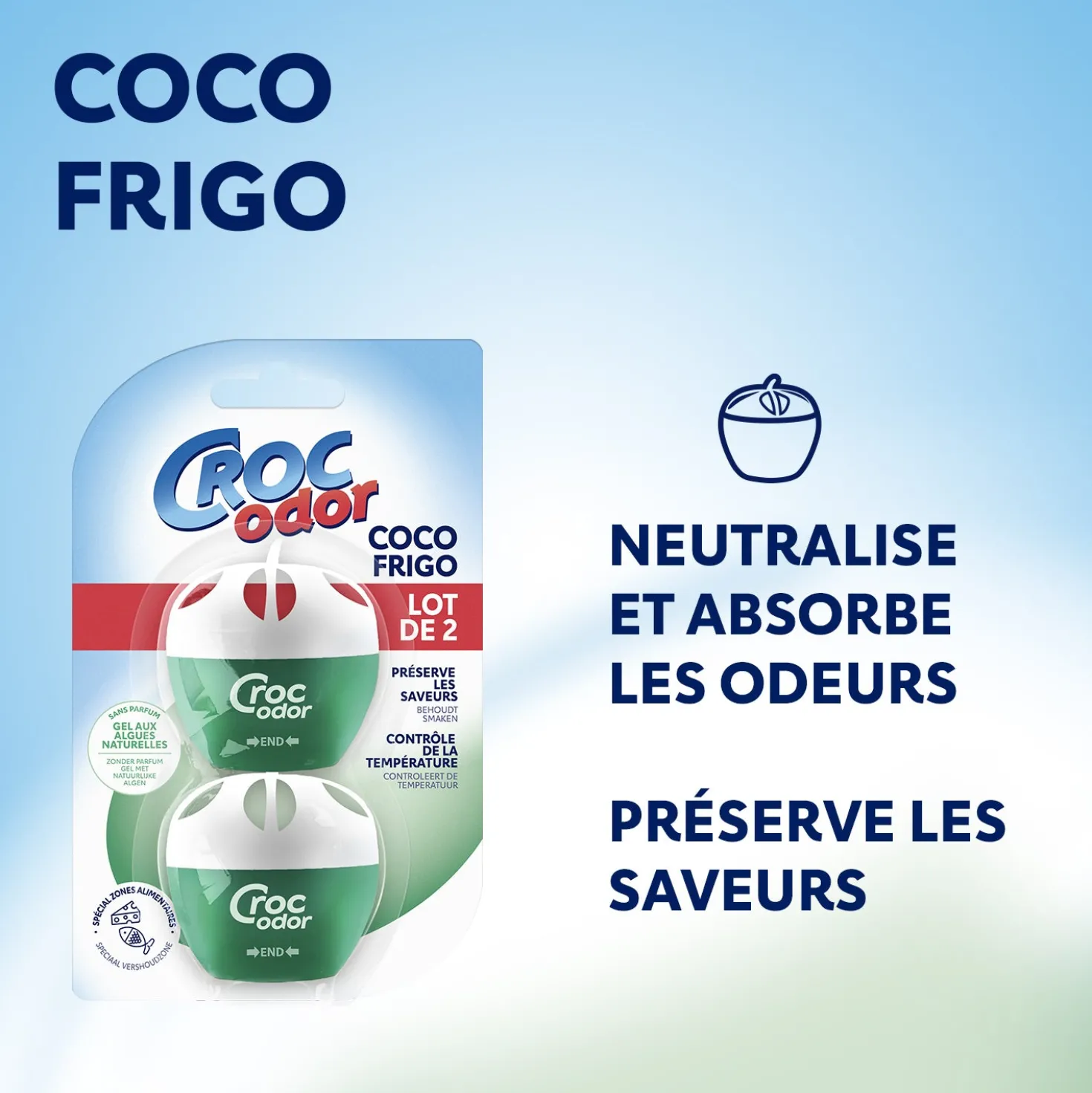 Absorbeur d'odeurs Frigo x2