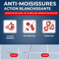 Anti-moisissures pour joints et salle de bains