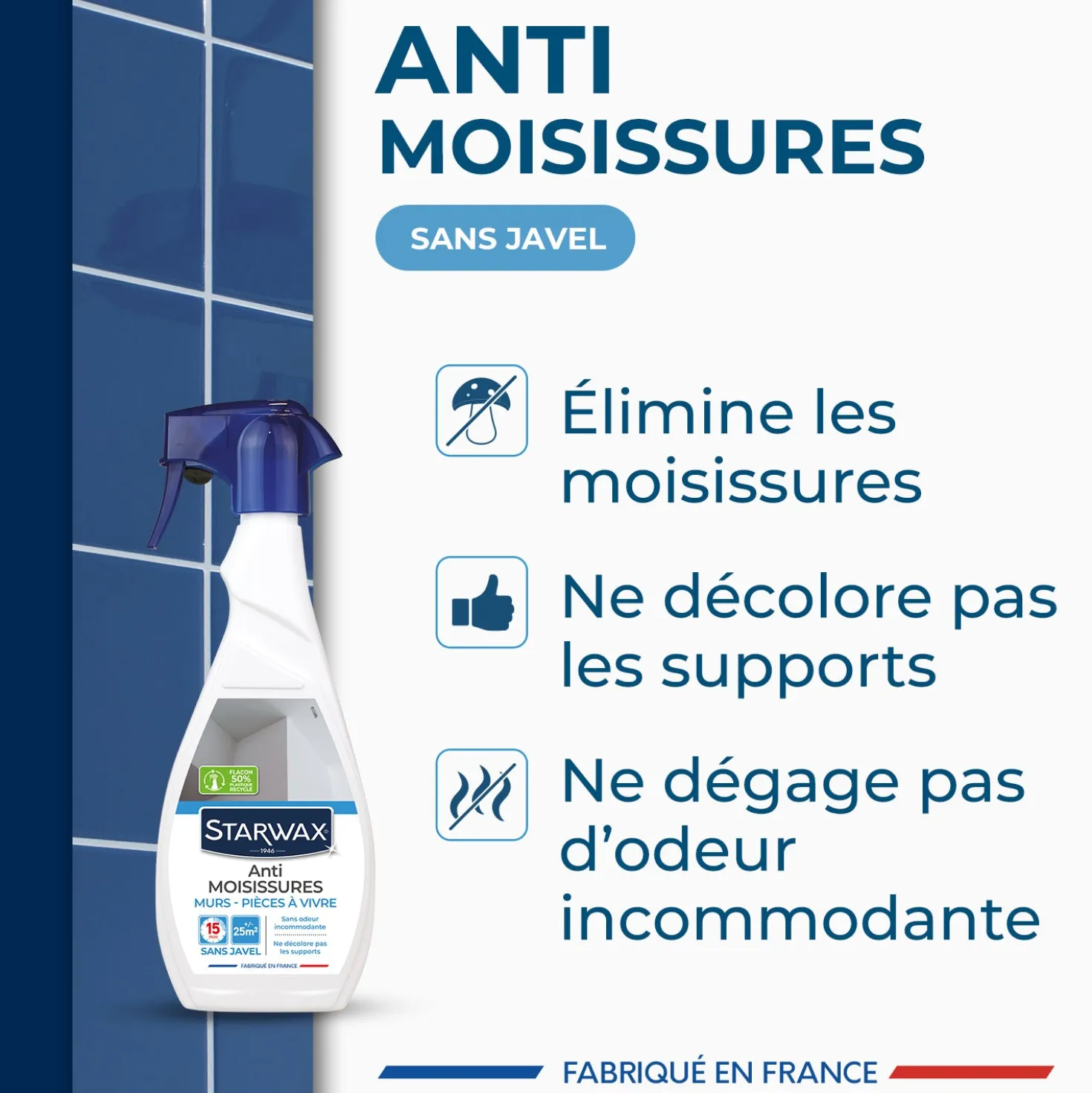 Anti-moisissures pour murs et pièces à vivre