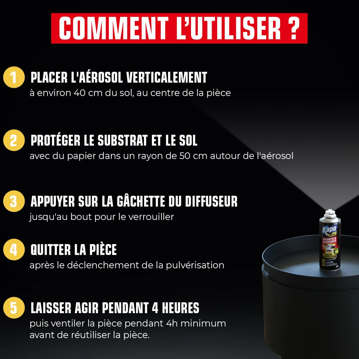 Aérosol diffusion automatique tous insectes