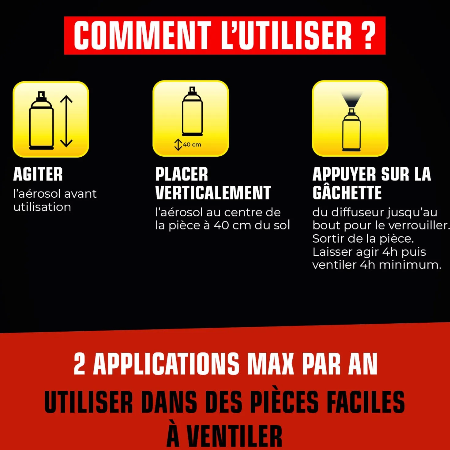 Aérosol diffusion automatique puces et larves