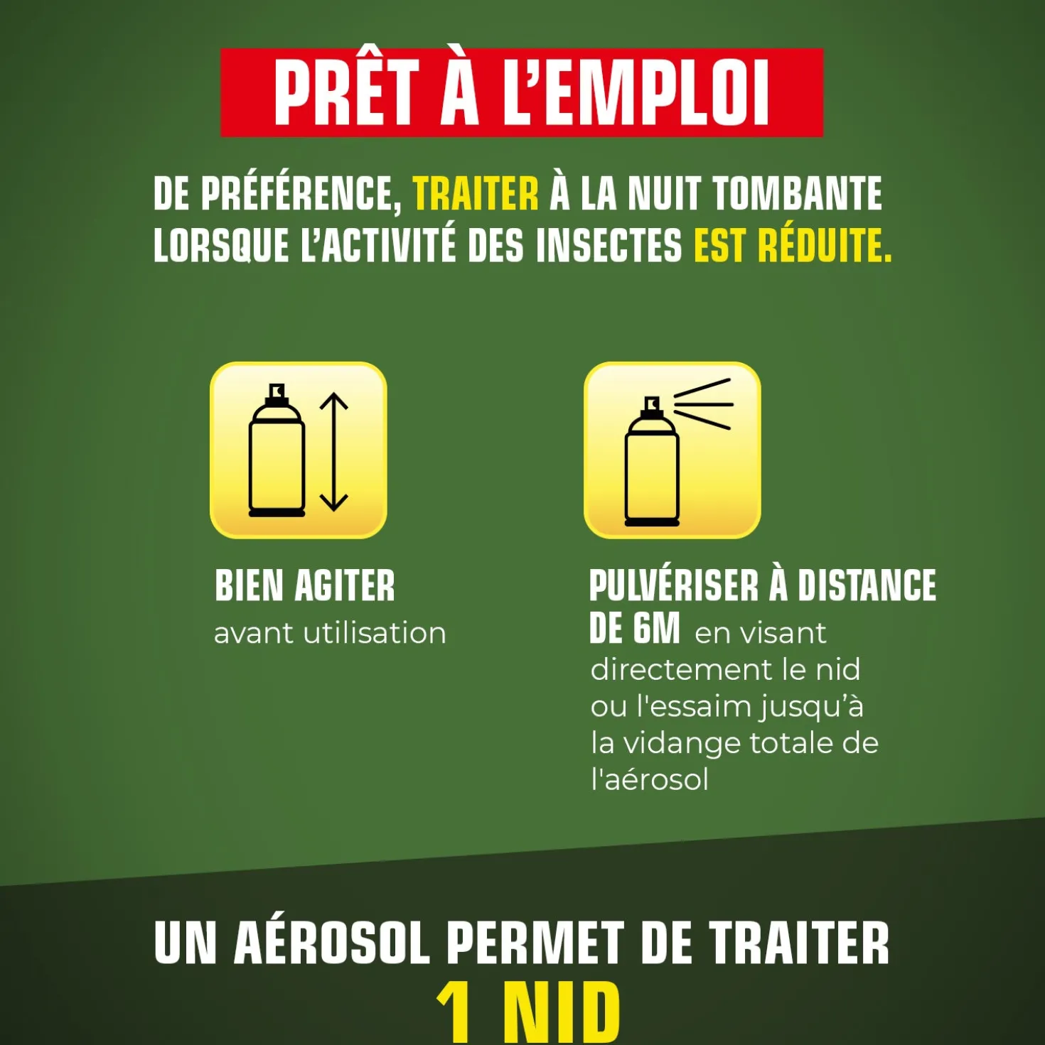 Aérosol foudroyant nids de guêpes et frelons