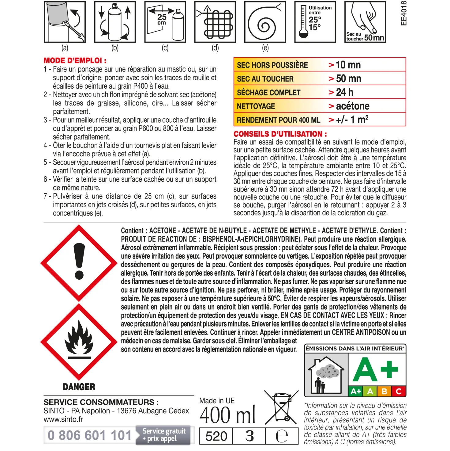 Aérosol vernis bois