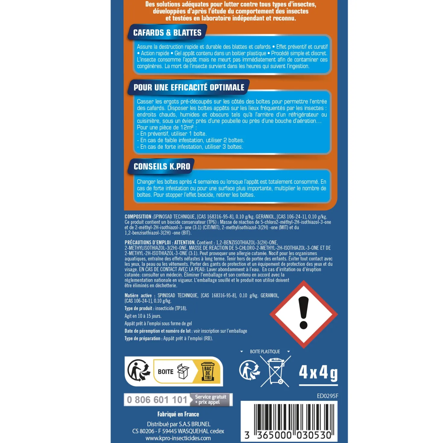 Boite appât cafards et blattes