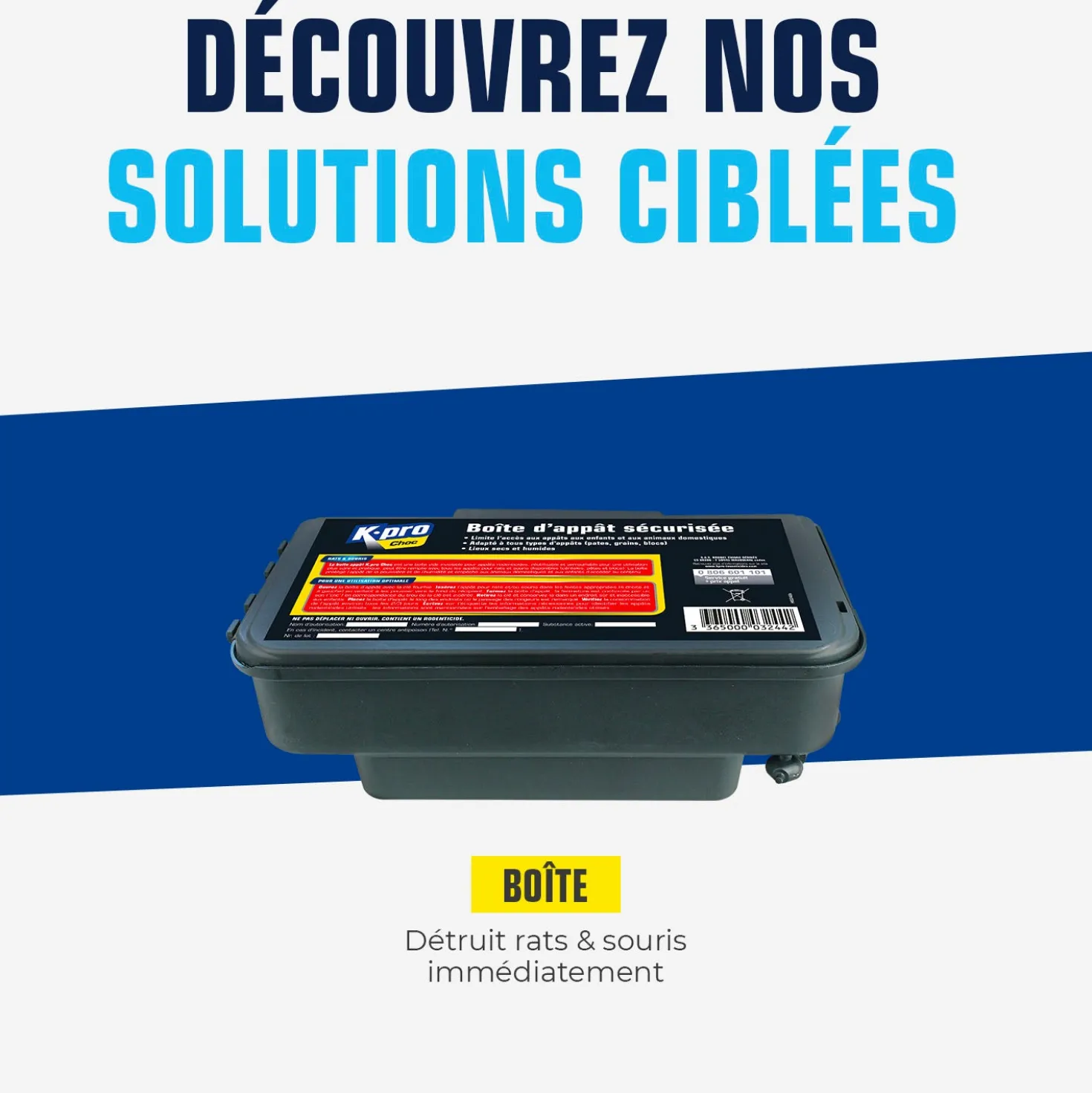 Boite appât sécurisée vide contre rats et souris
