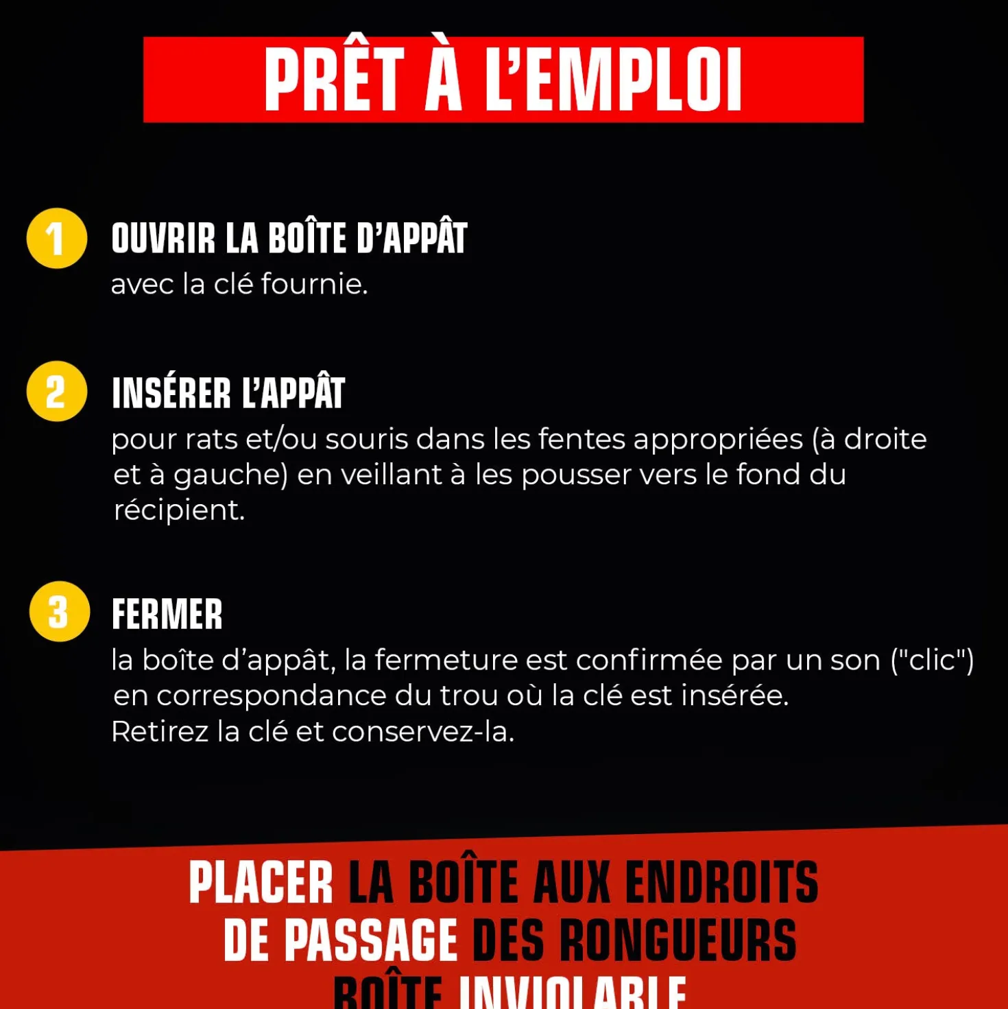 Boite appât sécurisée vide contre rats et souris