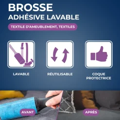 Brosse adhésive lavable