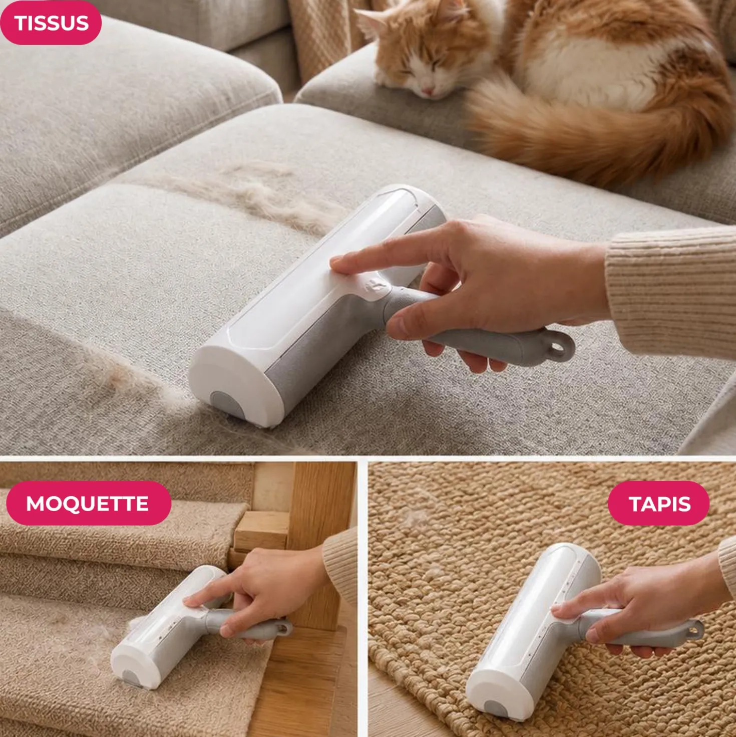 Brosse anti-poils animaux