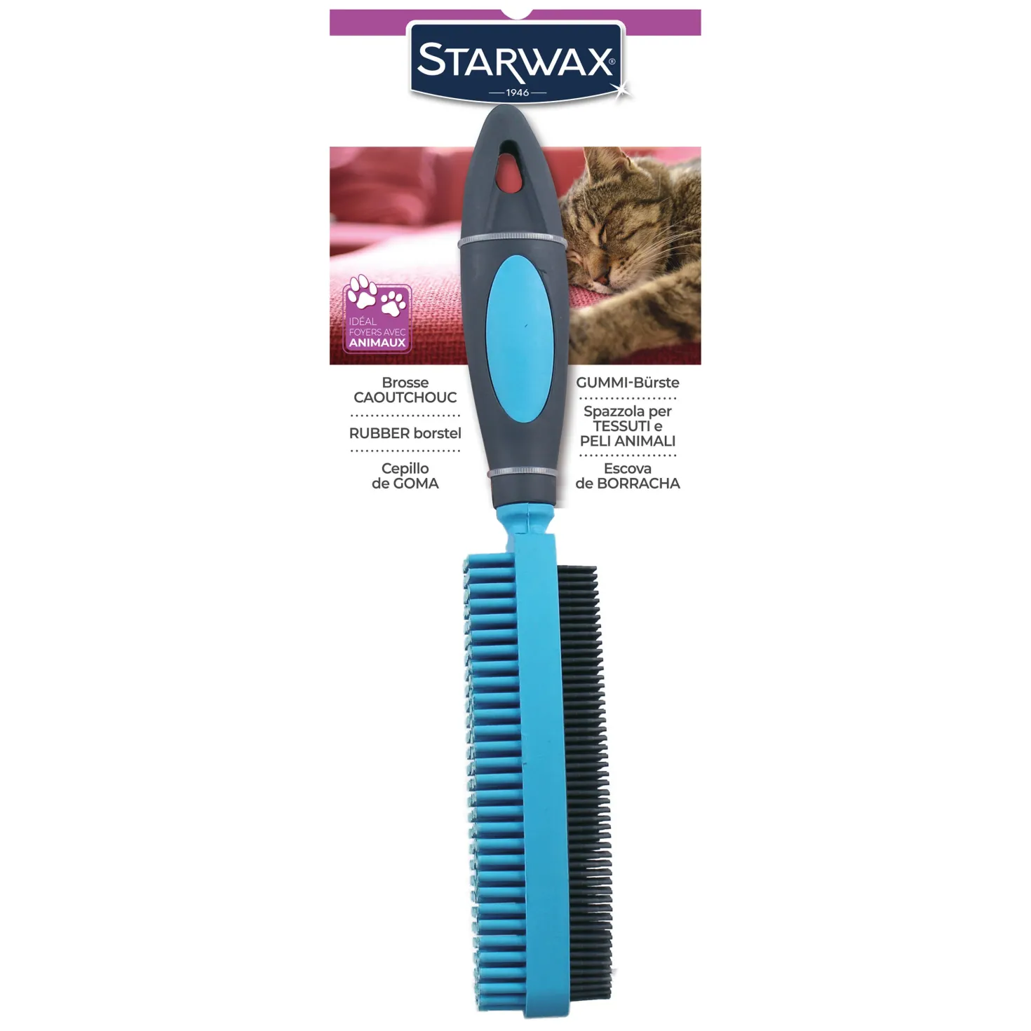Brosse caoutchouc pour textile