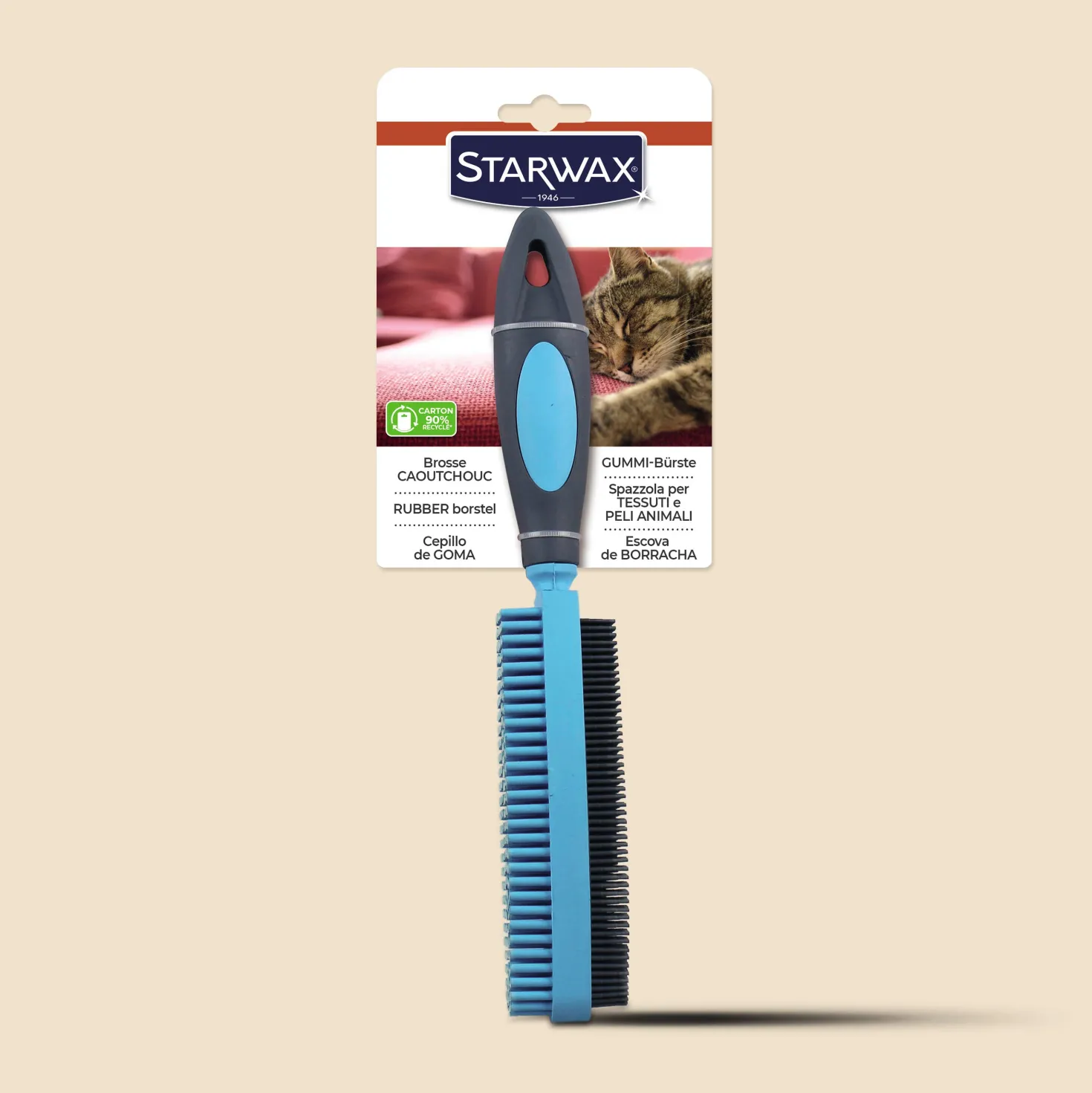Brosse caoutchouc pour textile
