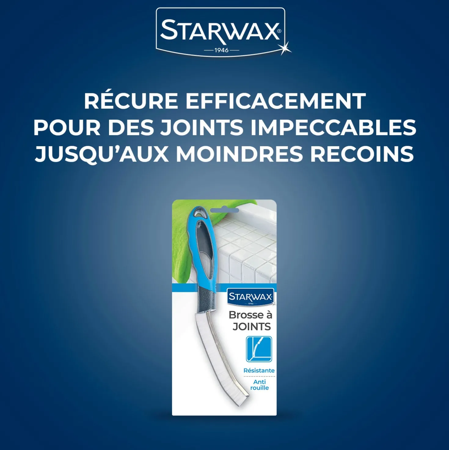 Brosse à joints ergonomie