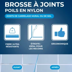 Brosse à joints ergonomie