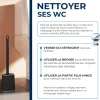 Brosse WC en silicone avec support mural