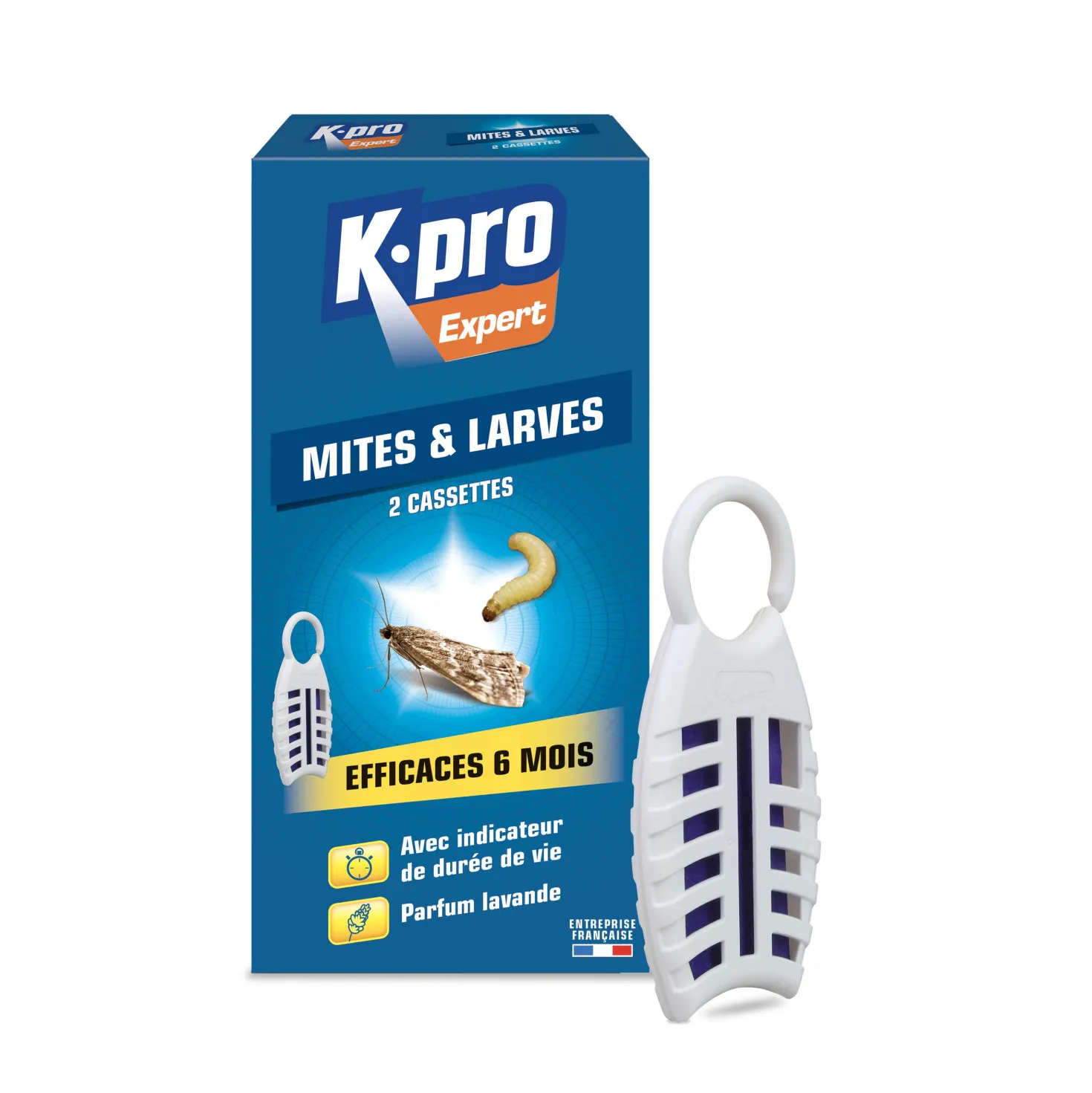 Cassettes contre les mites et larves