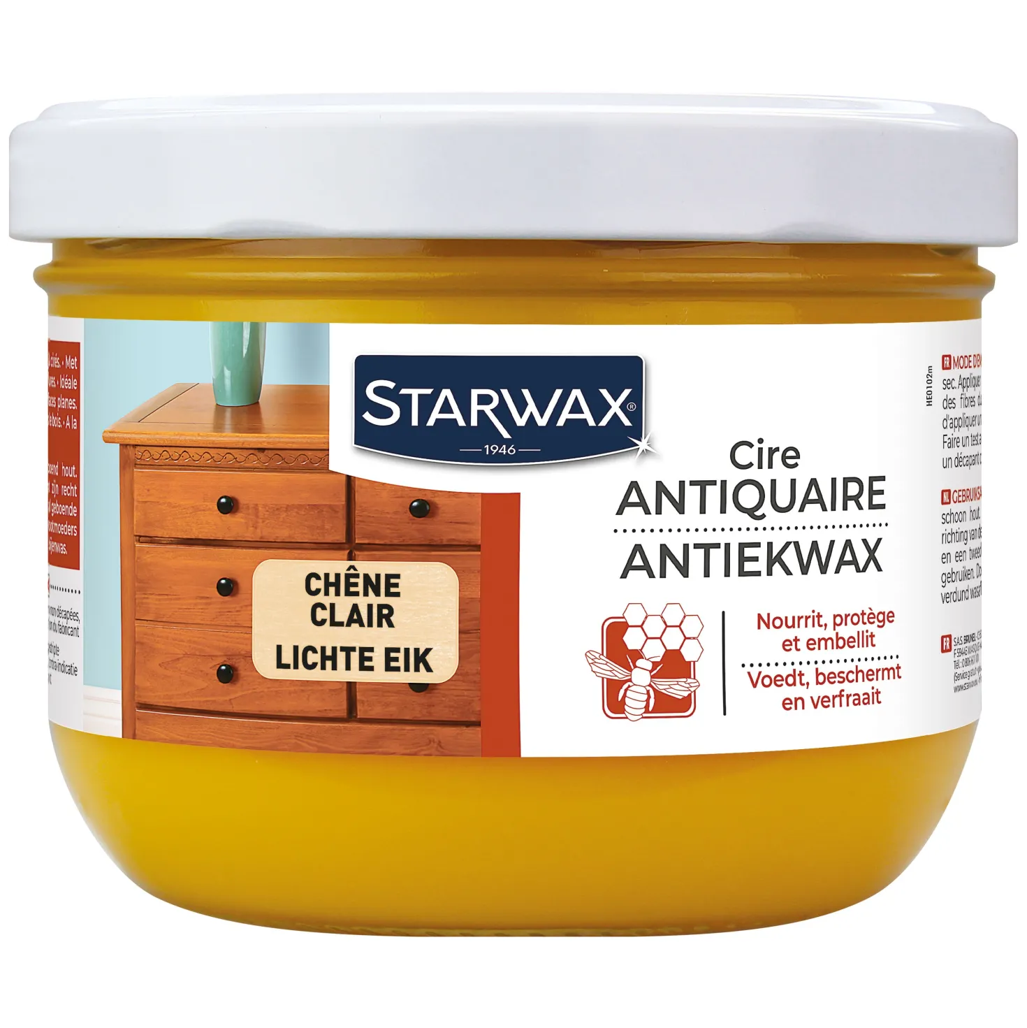 Cire antiquaire pâte pour bois cirés