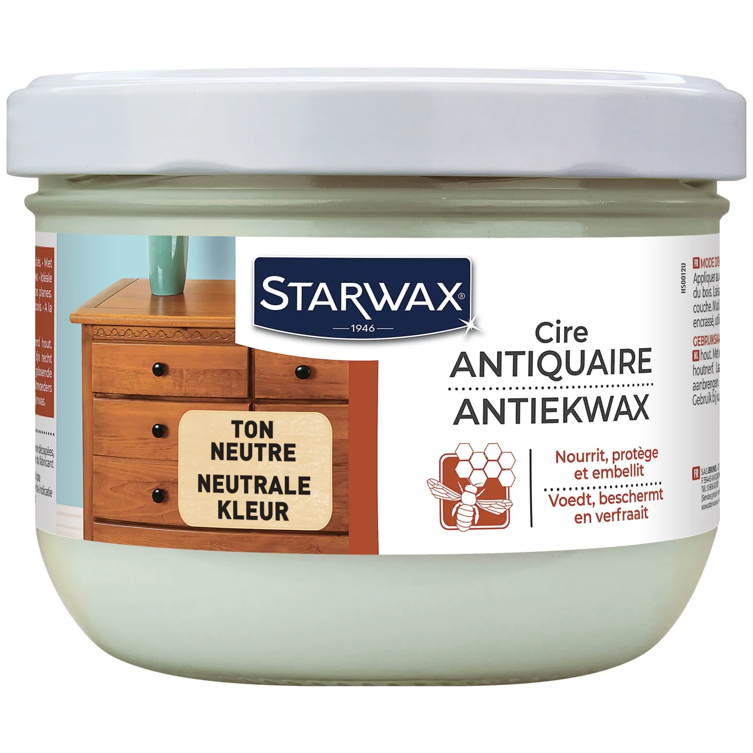 Cire antiquaire pâte pour bois cirés
