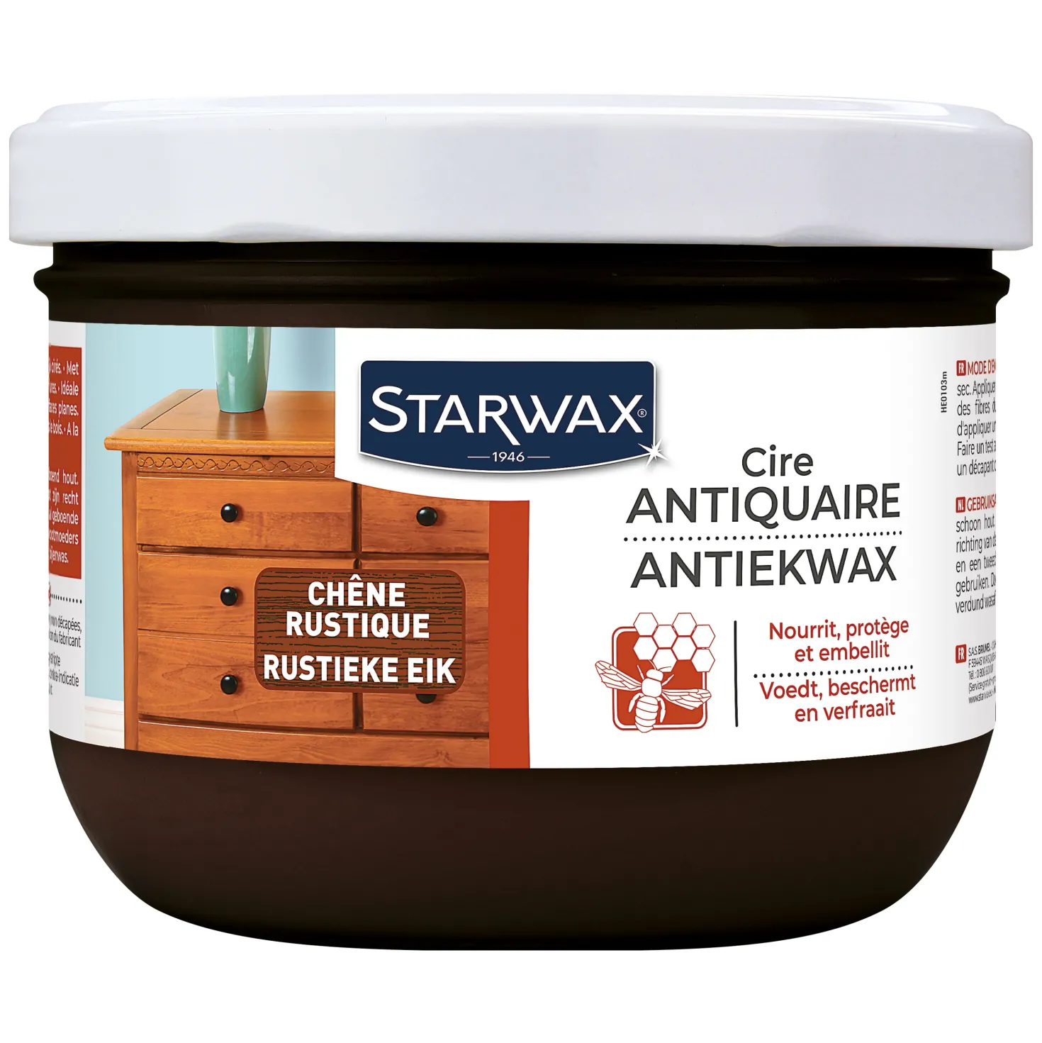 Cire antiquaire pâte pour bois cirés