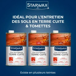 Cire nourrissante (patine à l'ancienne) pour tomettes et terres cuites