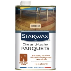 Cire Starlon anti-tache pour parquets cirés