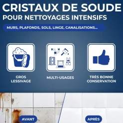Cristaux de soude gros travaux 1,4kg