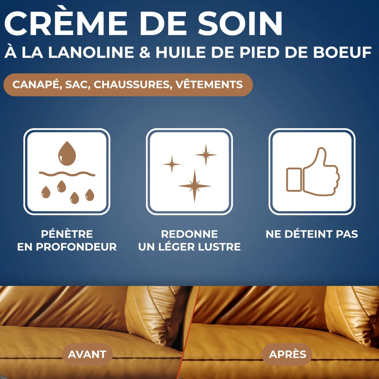 Crème de soin pour cuirs colorés
