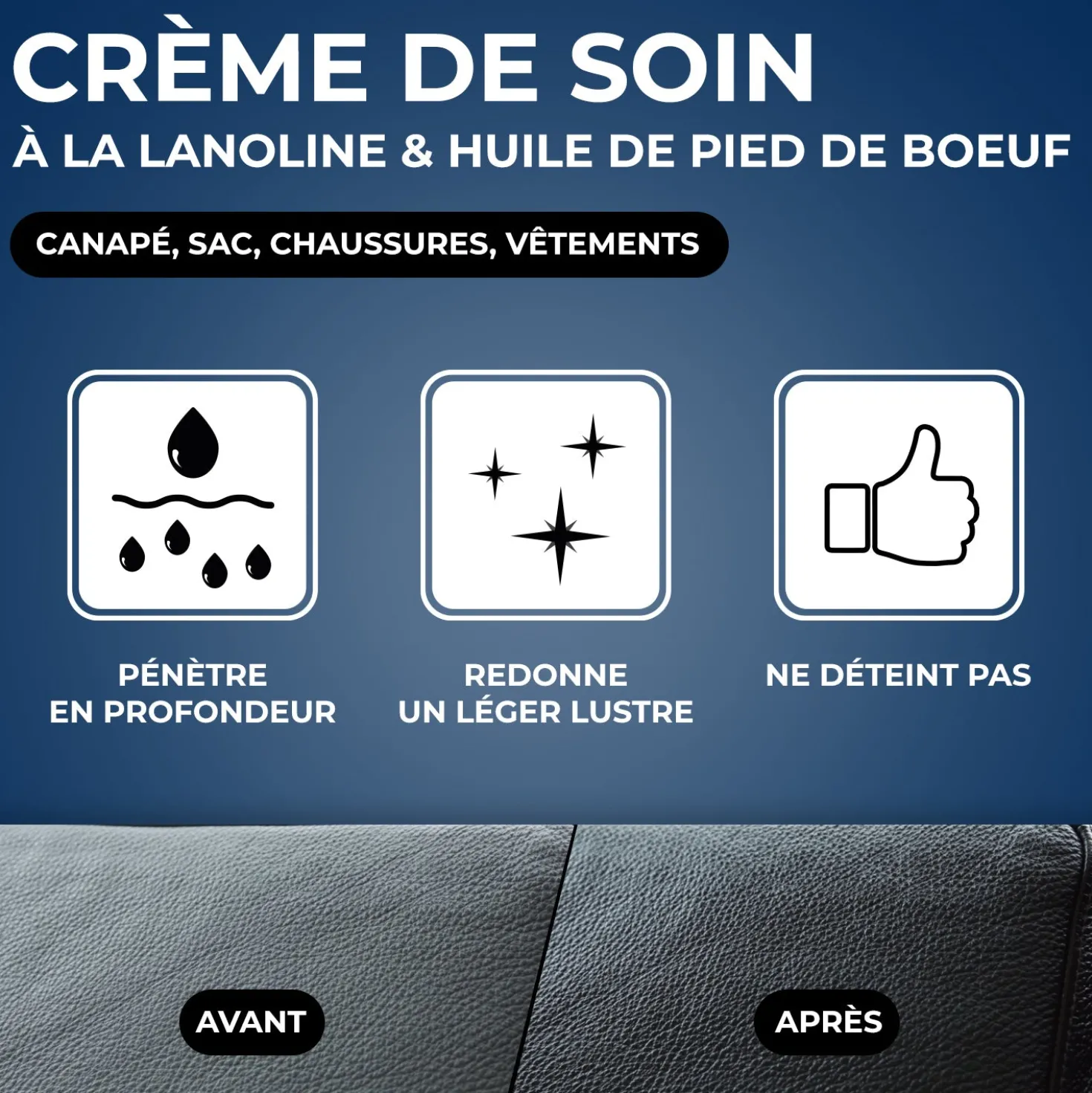 Crème de soin pour cuirs colorés