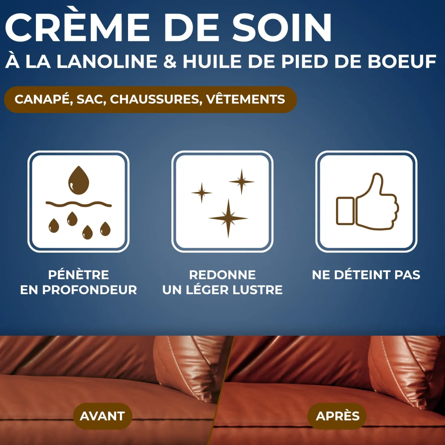 Crème de soin pour cuirs colorés