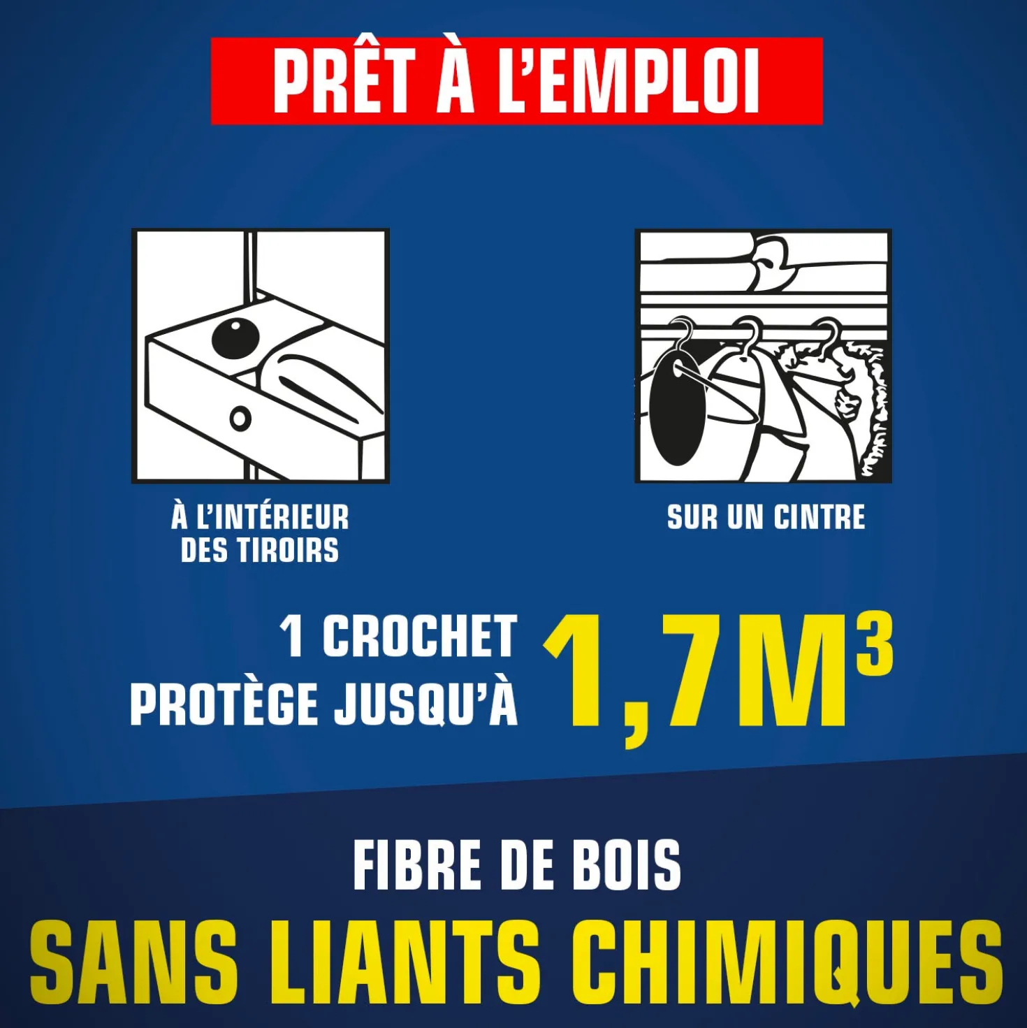 Crochets anti mites des vetements