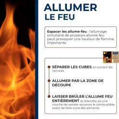 Cubes allume feu PEFC