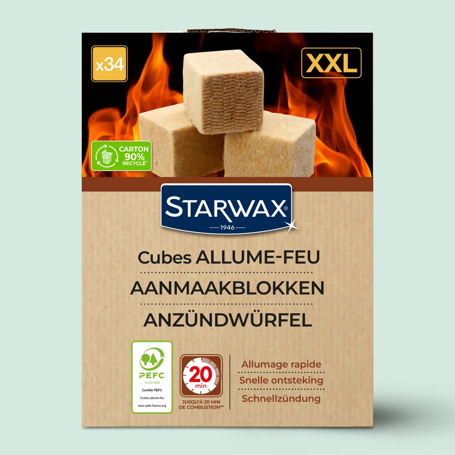 Cubes allume feu XXL PEFC