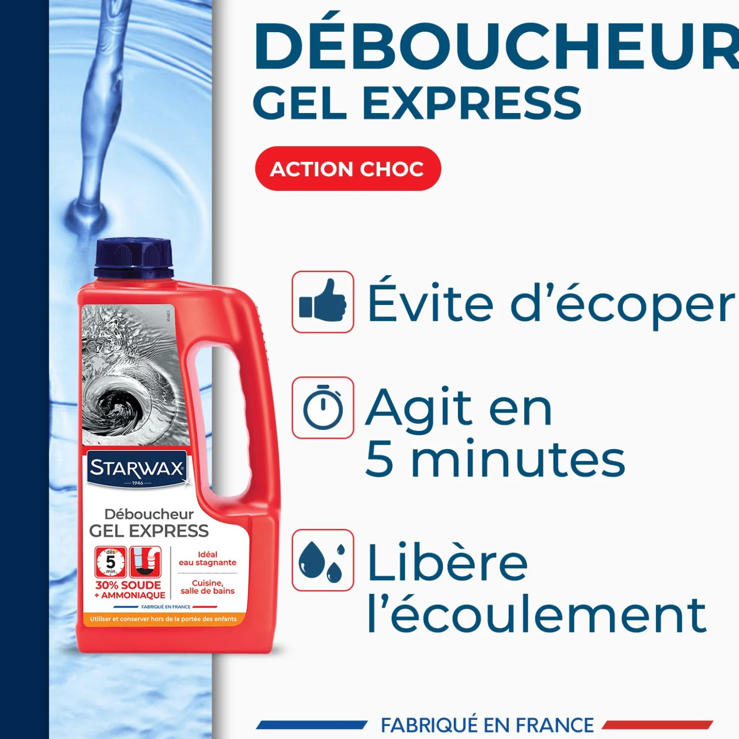 Déboucheur express pour canalisations