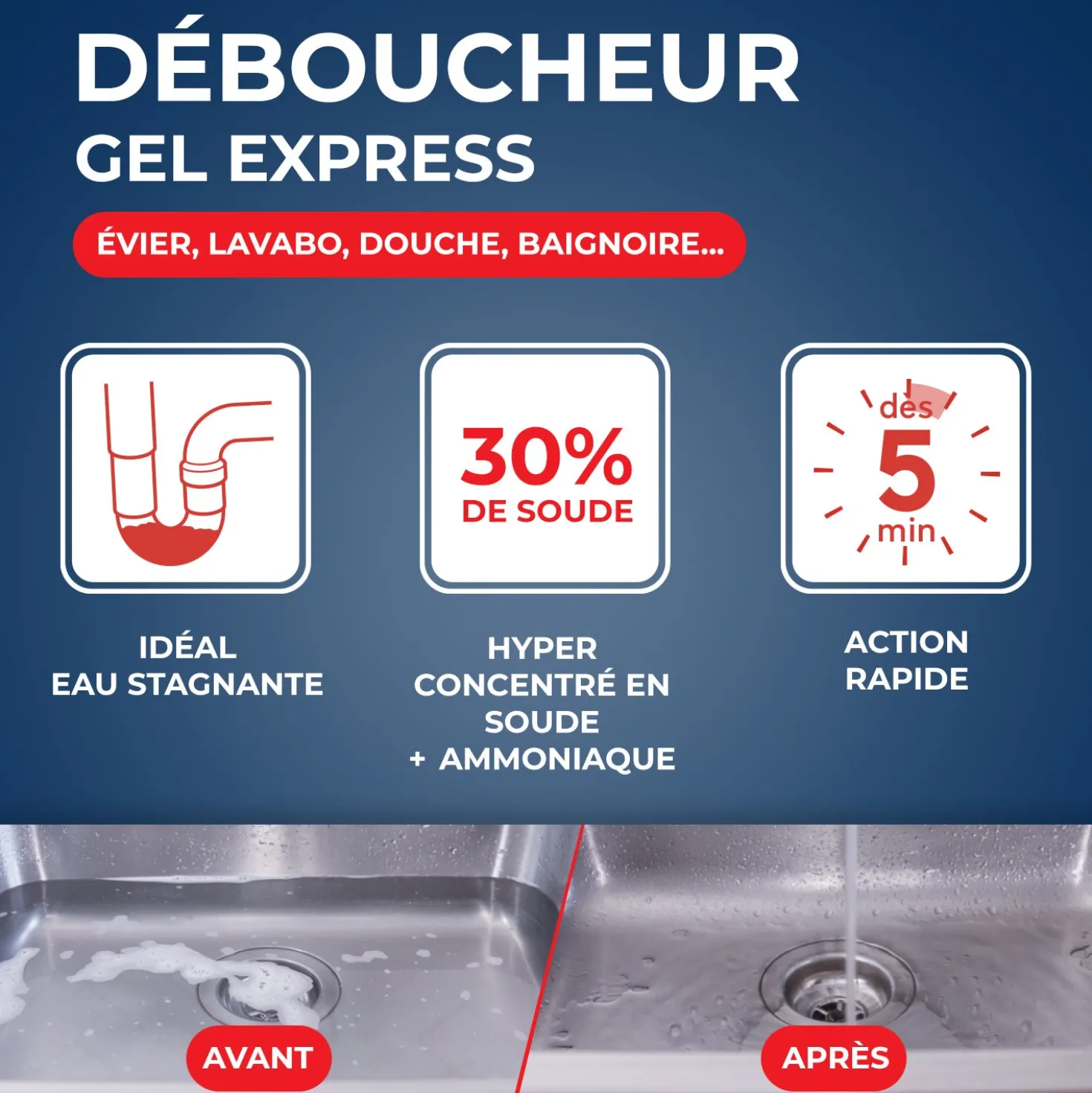 Déboucheur express pour canalisations