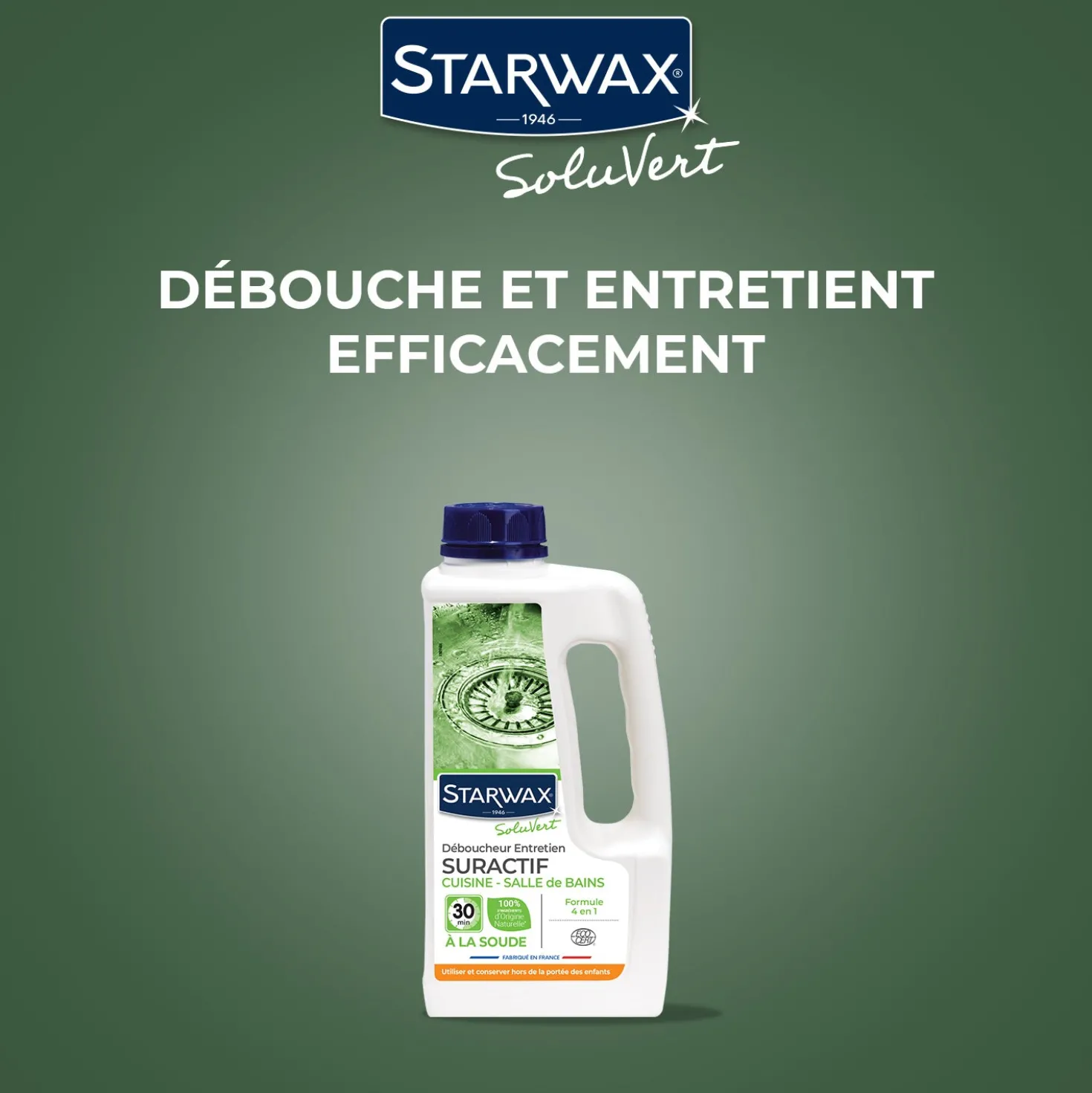 Déboucheur suractif cuisine - salle de bains