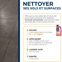 Décapant laitance de ciment