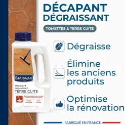 Décapant pour tomettes et terres cuites