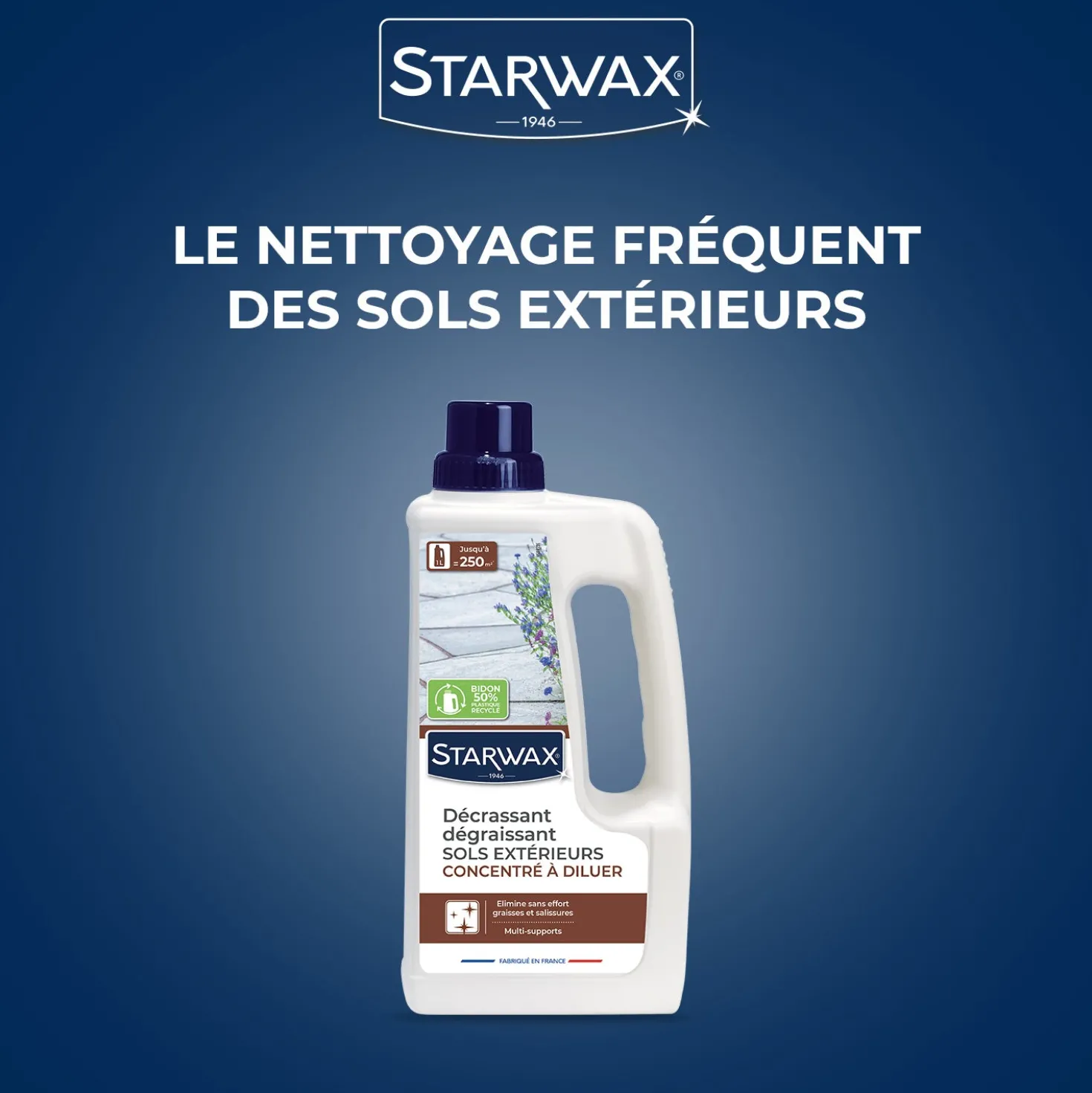 Décrassant dégraissant pour sols extérieurs