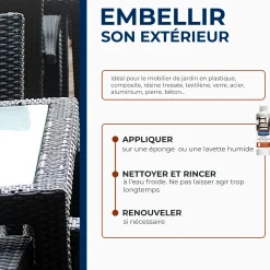 Décrassant multi-supports pour mobilier de jardin