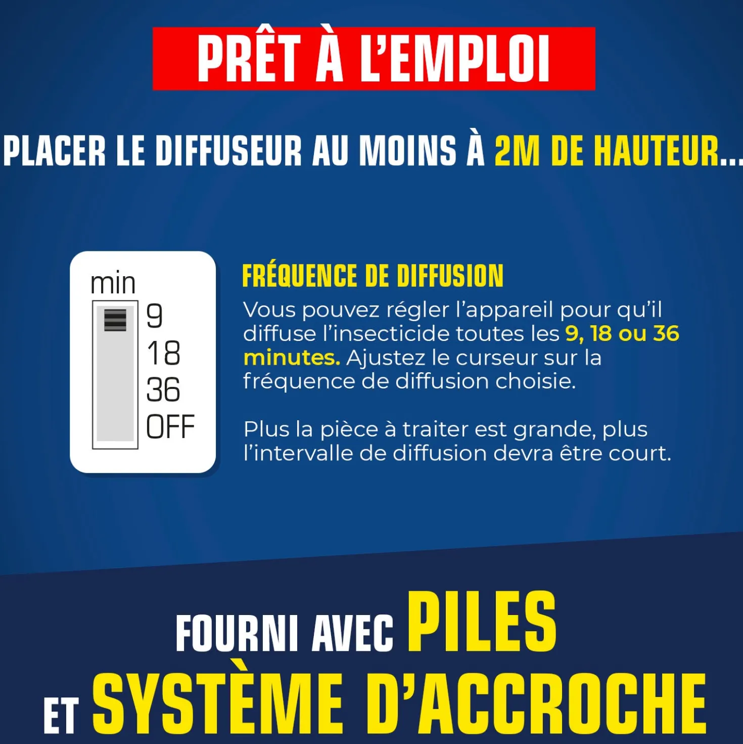 Diffuseur automatique contre les mouches et moustiques
