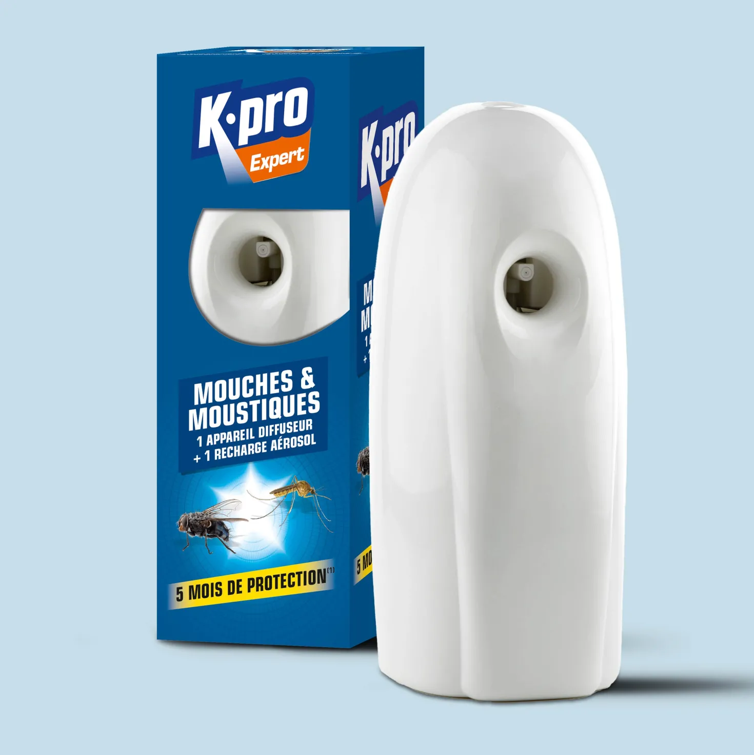 Diffuseur automatique contre les mouches et moustiques