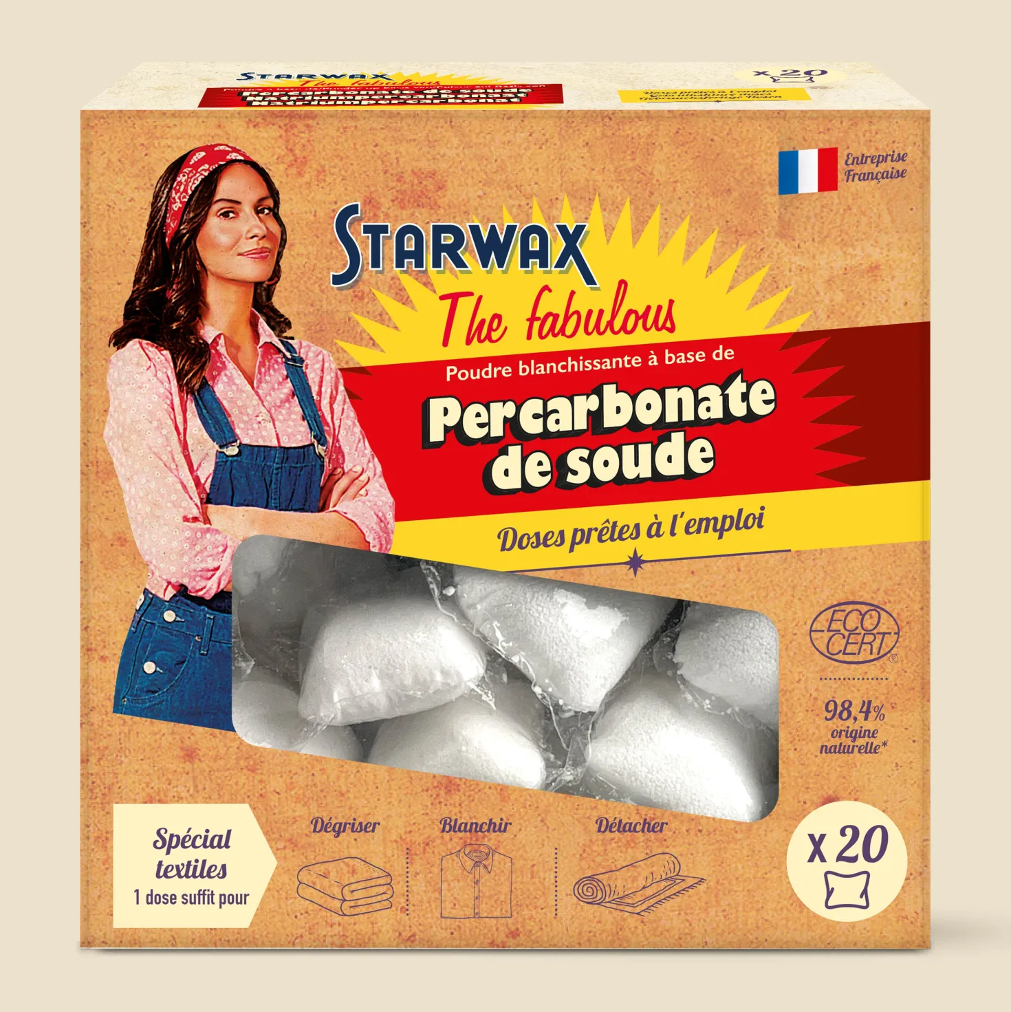 Doses prêtes à l'emploi détachantes & raviveur de blancheur – Percarbonate de Soude