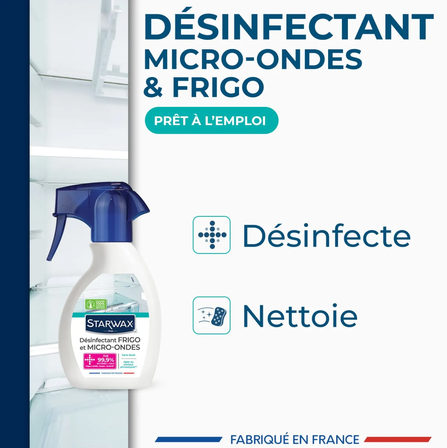 Désinfectant pour réfrigérateur et micro-ondes