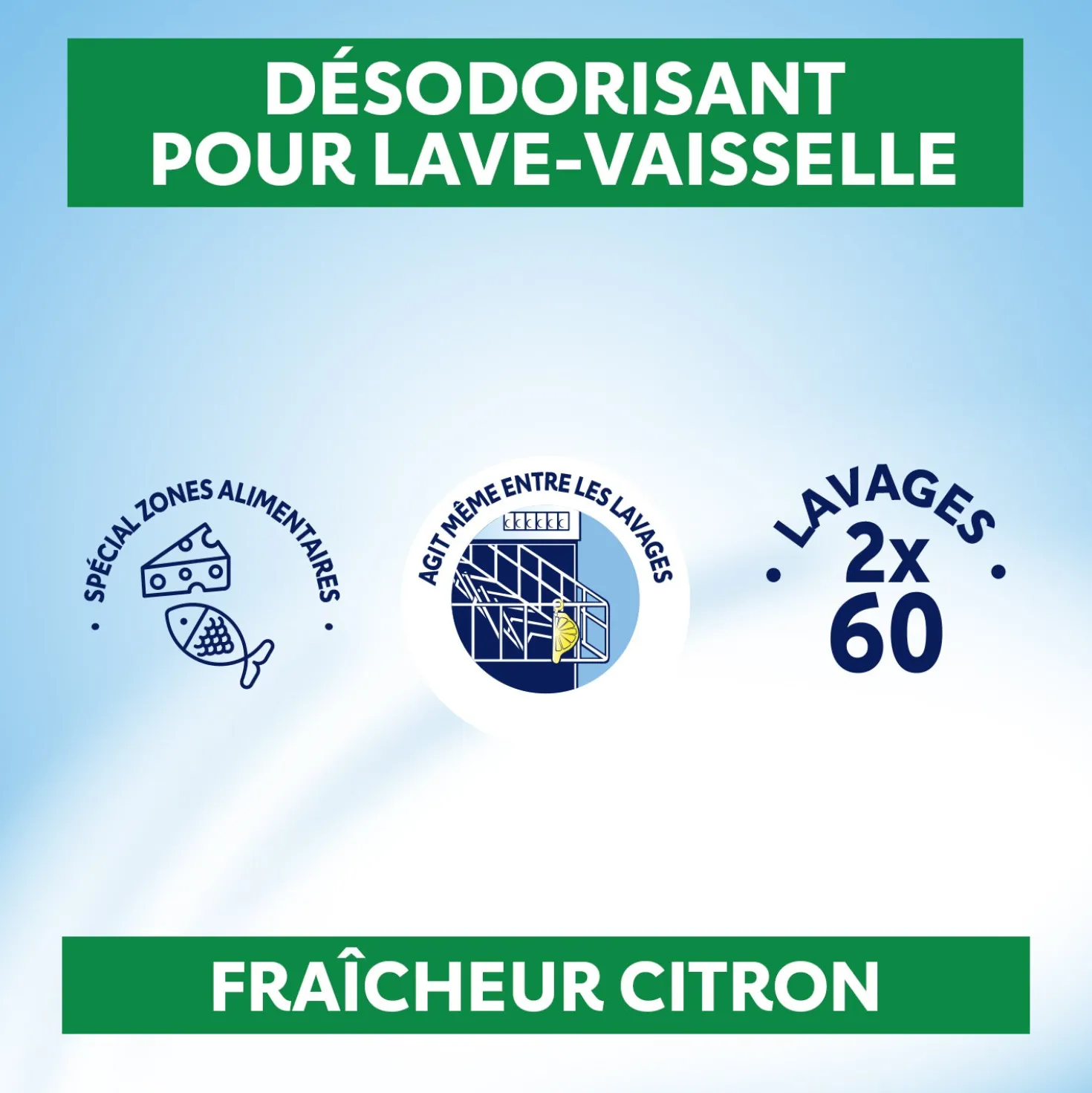 Désodorisant lave-vaisselle citron