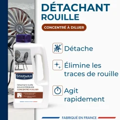 Détachant rouille pour sols extérieurs