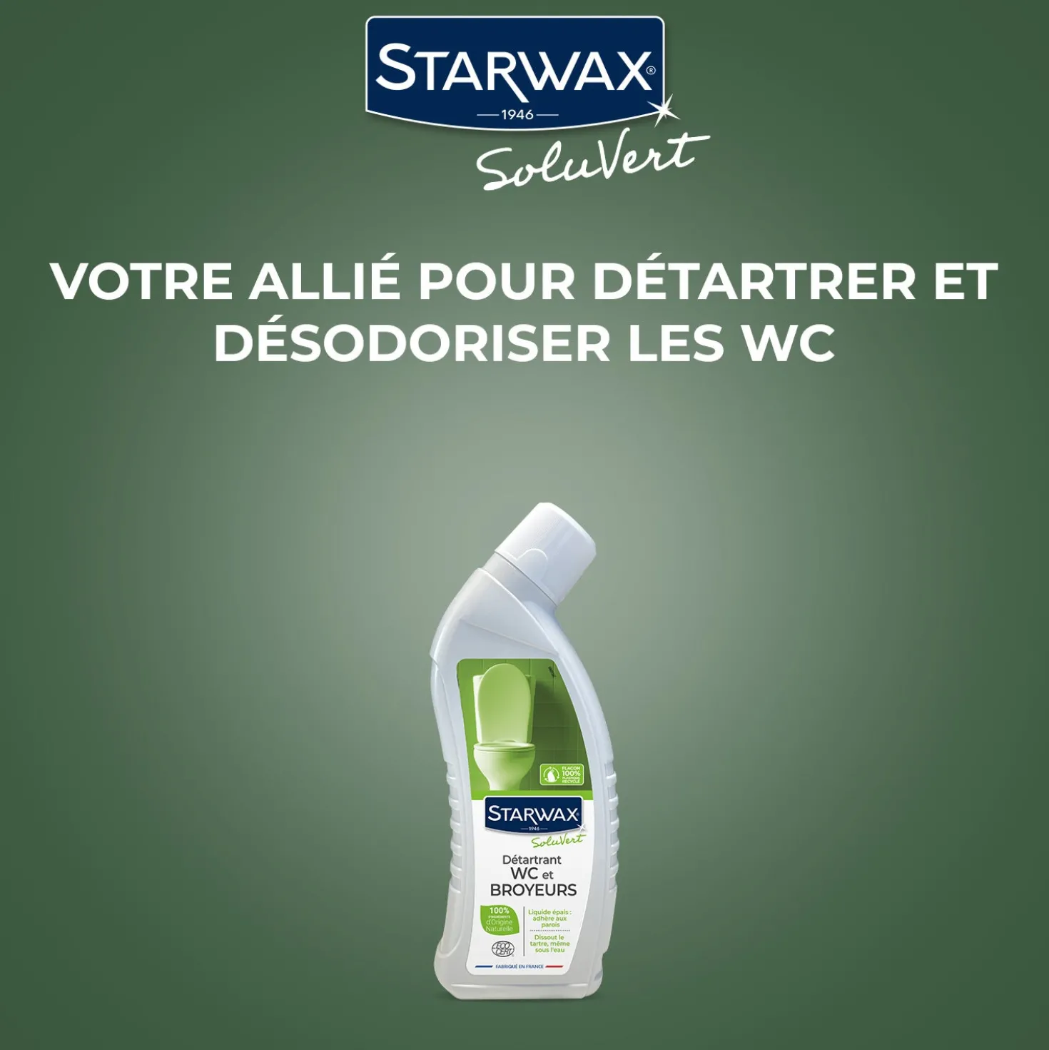 Détartrant en gel pour WC et broyeurs