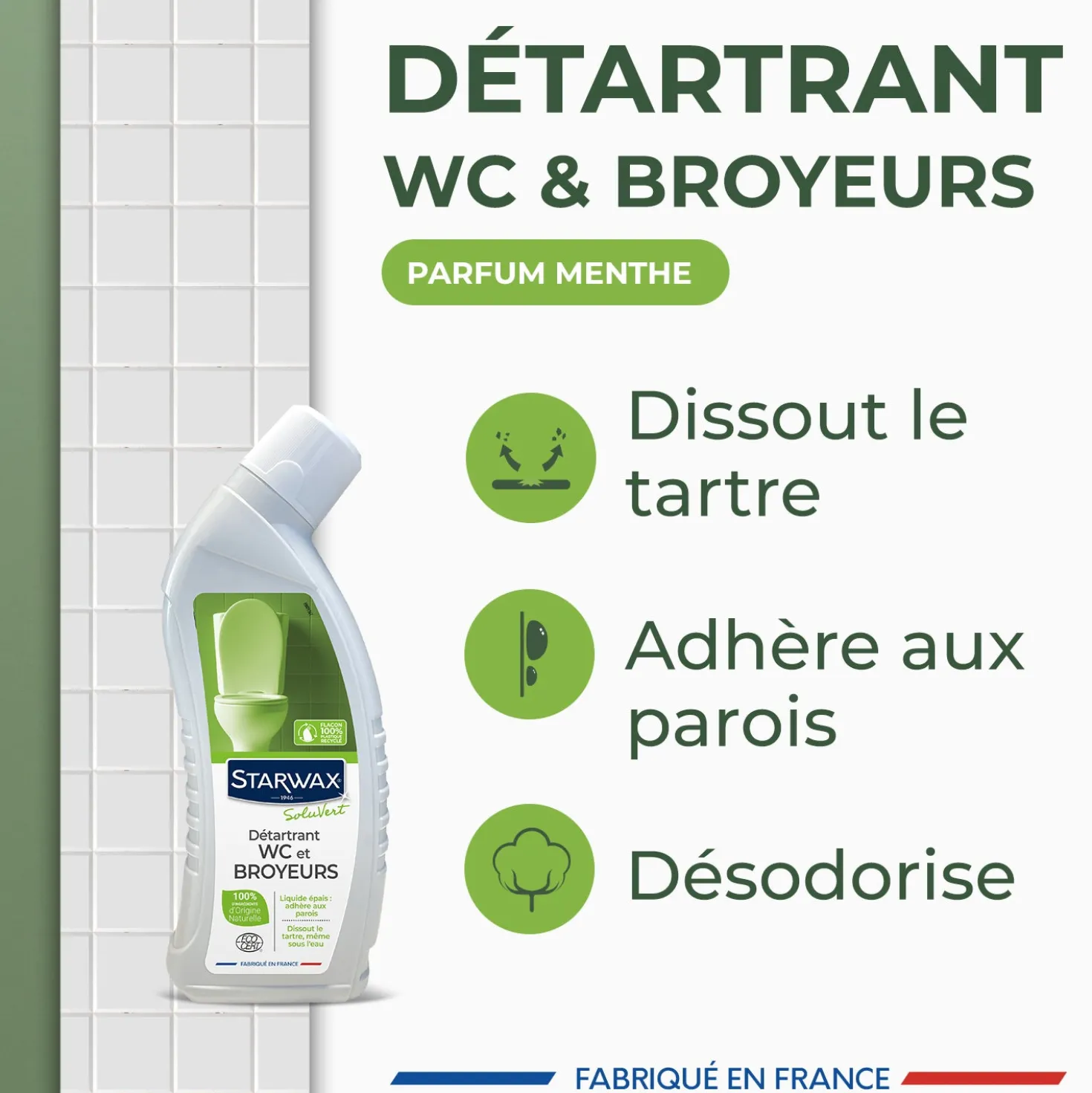 Détartrant en gel pour WC et broyeurs