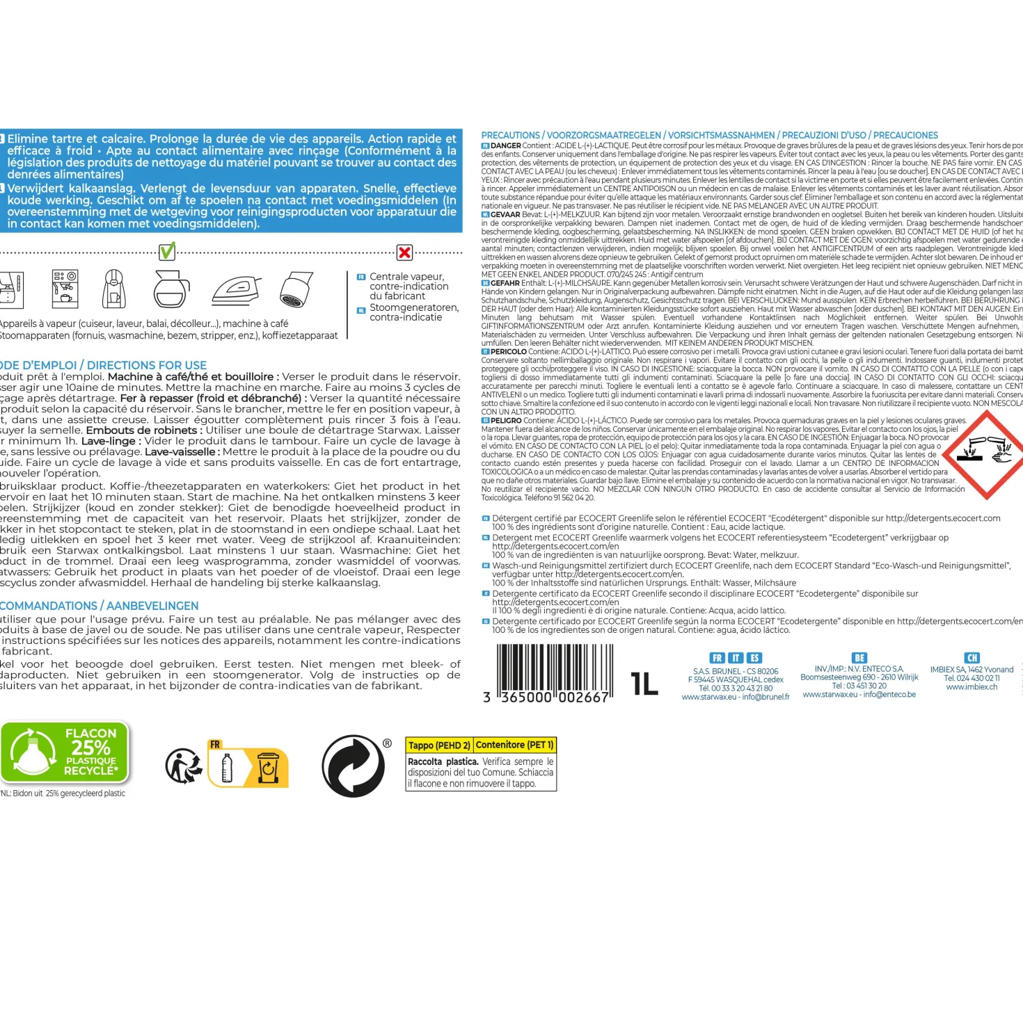 Détartrant électroménager
