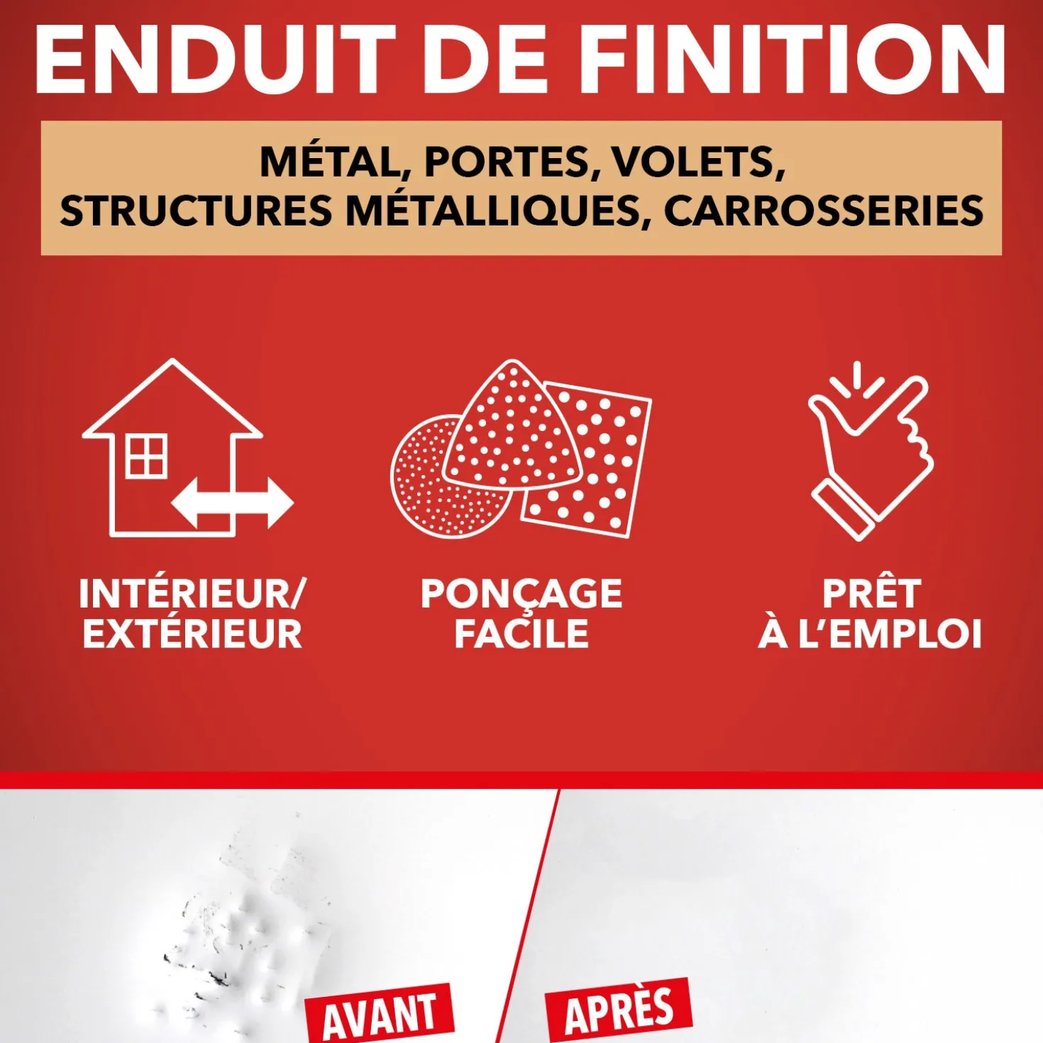 Enduit de finition métal