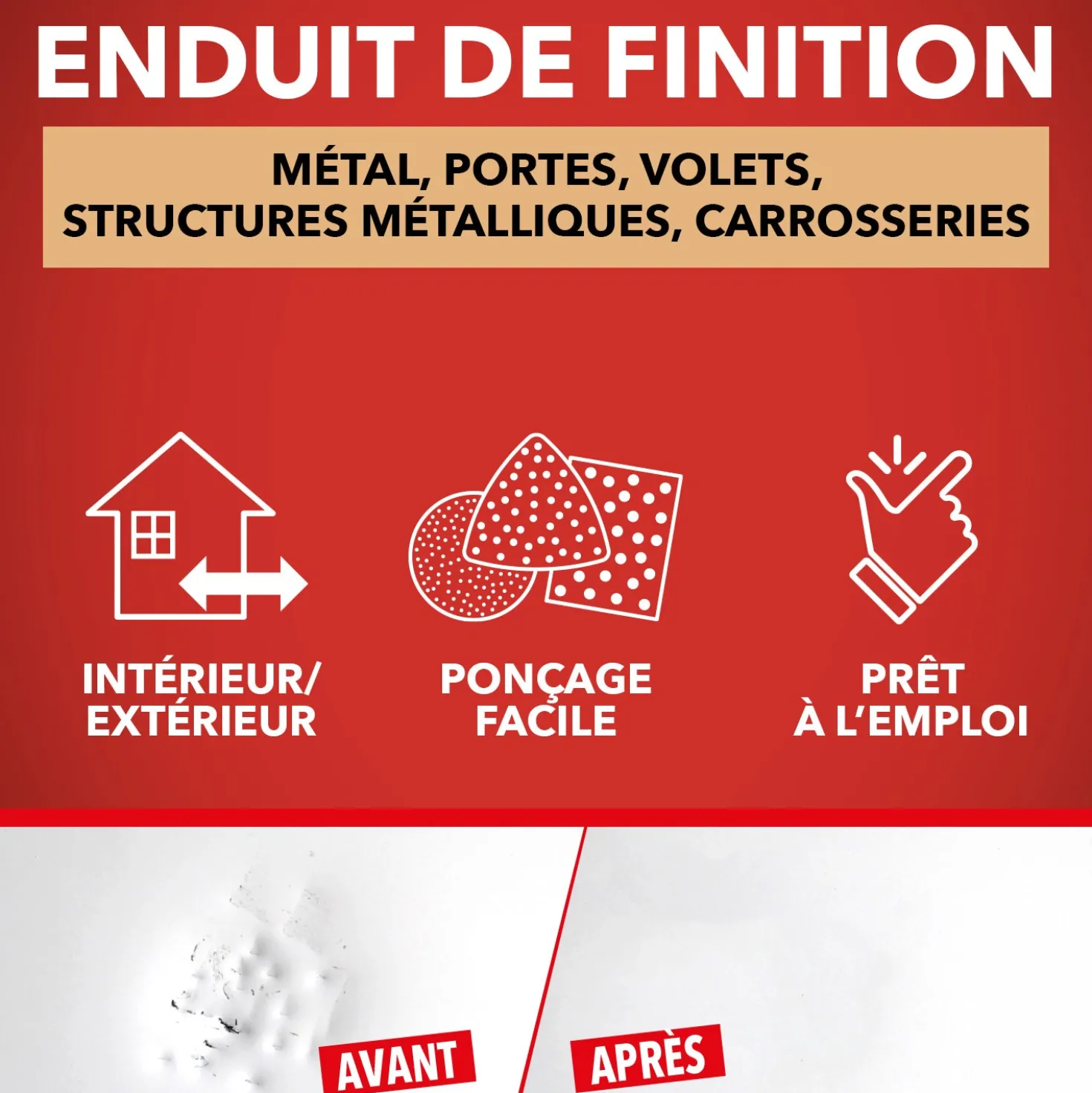 Enduit de finition métal